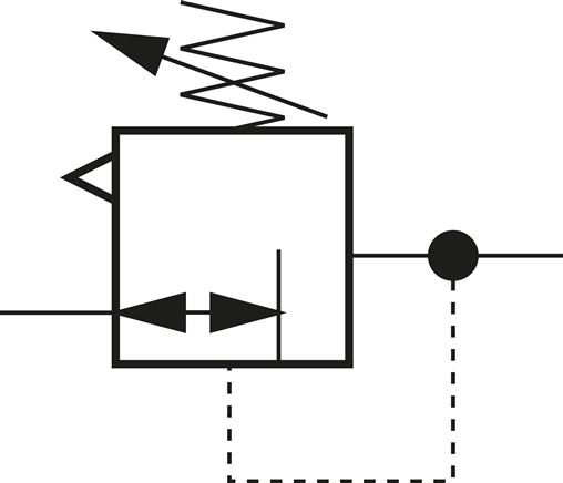 Schaltsymbol: Druckregler